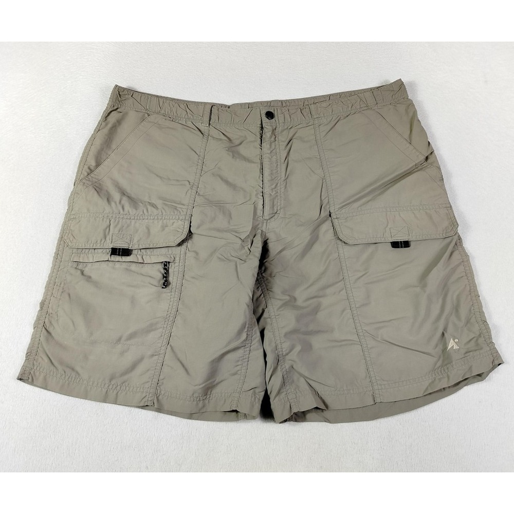 Eastern Mountain Sports Cargo Shorts Mens 40 Beige Hiking Quick Dry Gorpcore